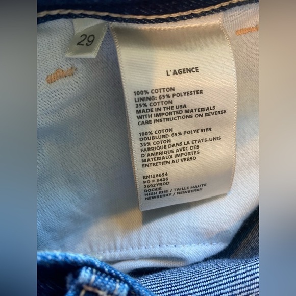 L'AGENCE High Rise Rockie Ezra  Nonstretch‎ Jeans Size 29 - Picture 10 of 13